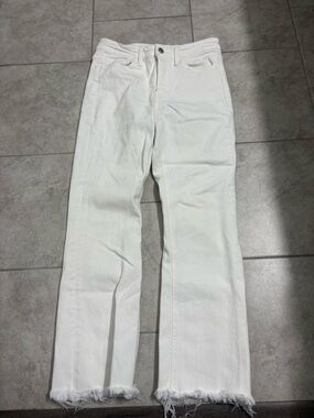 Women's White Raw-Hem Jeans from Vervet